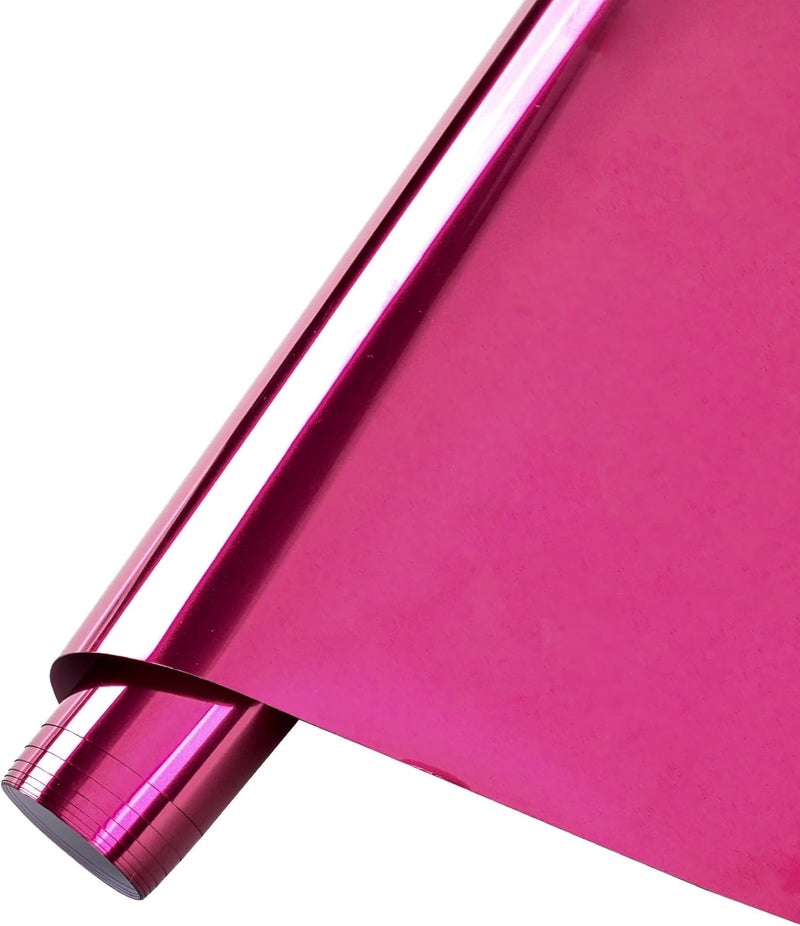 Tintnut Metallic Heat Transfer Vinyl Roll Red Purple Chrome HTV - 12"x 6 ft Foil Holographic Iron On Vinyl for DIY T-Shirts Handbags Hats Crafts - Image 1